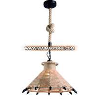 Retro Hemp Rope Pendant Edison Lights Cool Swag Lights Dining Room Chandelier