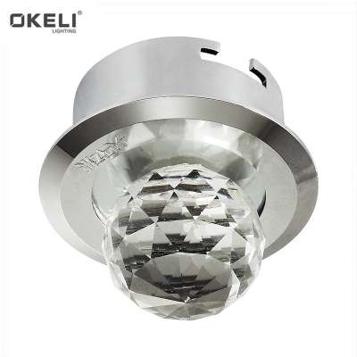 Distribution Decor Sphere Crystal Spot Recessed LED Light  Epistar 3 Yrs Warranty High Bright IP54 CE RoHS Cob 15W Led Downlight