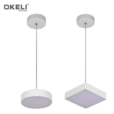 Modern Simple Design Residential Pendant led lights Bedroom Slim Ceiling Hang Panel Lights Round / Square Shade 24W Decorative