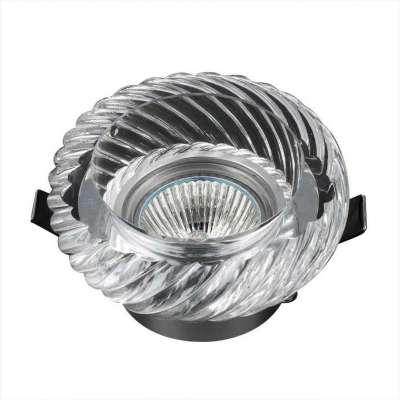 China manufacturer ODM ripple crystal outline light for G5.3 light sourcing  frame recessed GU10 crystal  light housing