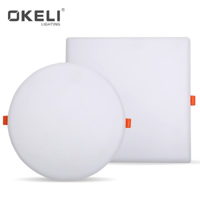 Okeli High Quality Indoor Light Round Square Aluminum Plastic Housing 10w 15w 22w 32w Led Panel